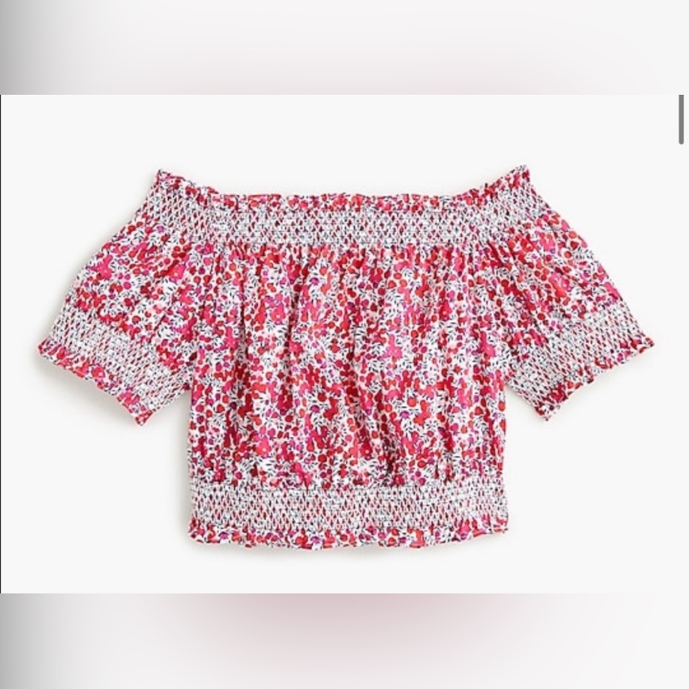 Jcrew poplin cropped top 🍒